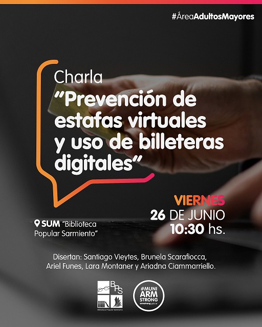 Estafas virtuales: Armstrong organiza una jornada de prevención y tecnología para adultos mayores.