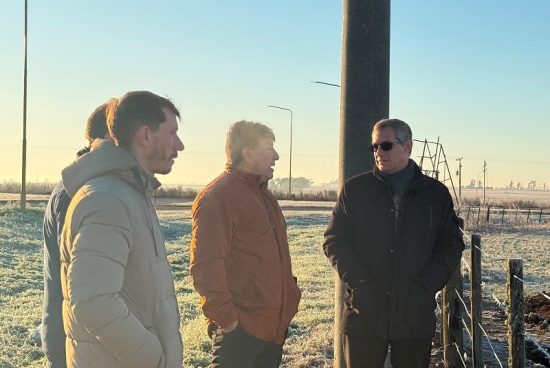 Verdecchia destacó el inicio de una obra histórica para el abastecimiento eléctrico de Montes de Oca.