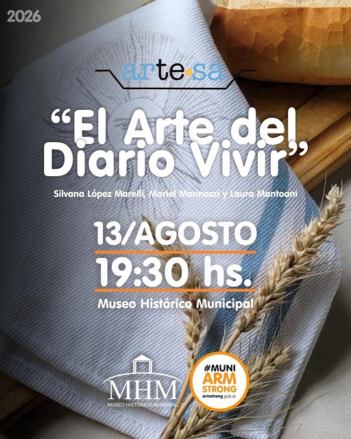 «El Arte Diario del Vivir»: se inaugura la muestra «Artesa» en el Museo Histórico Municipal.