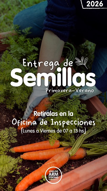 Armstrong. Semillas de estación: ya se pueden retirar los kits en la Oficina de Inspecciones.