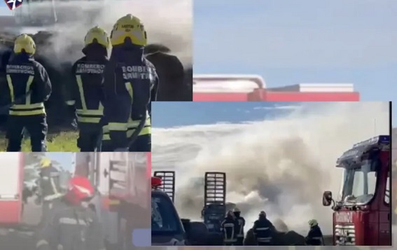 Accidente en Ruta 178 a la altura de Villa Eloísa provocó un incendio.