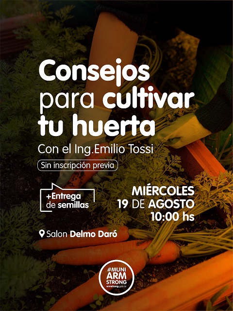 «Charla de Huerta en Casa y Entrega de Semillas – Municipalidad de Armstrong».
