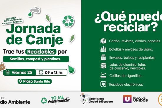 Estudiantes de la Escuela N° 262 se suman con macetas propias a la jornada de canje «Yo me Comprometo».